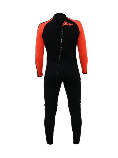 Gotcha Wave One 4.3 Men's Nylon SBR Wetsuit with Back Zip, Black/Orange - Image 2