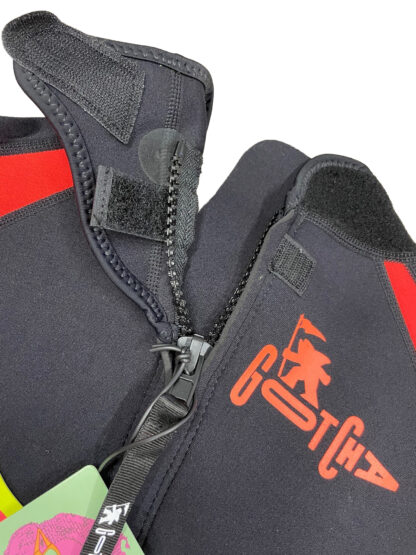 Gotcha Wave One 4.3 Men's Nylon SBR Wetsuit with Back Zip, Black/Orange - Image 3