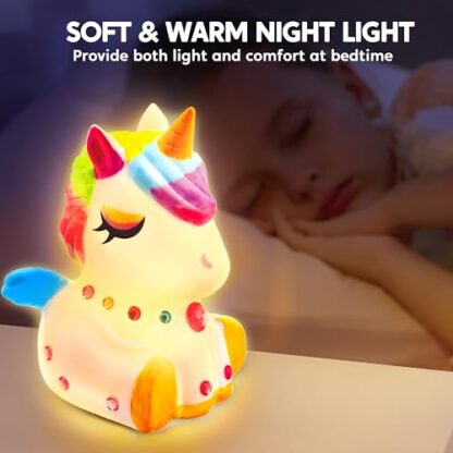 Klever Kits DIY Night Light- Paint Your Own Unicorn Lamp- Arts & Crafts Kit School Activities Art Supplies Painting Kits, Birthday Gifts for Girls Boys Aged 6+ - Image 3