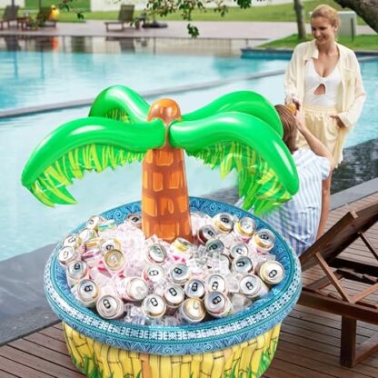 JOYIN 28?Inflatable Palm Tree Cooler, Luau Hawaiian Tropical Beach Themed Party Decorations, Blow Up Palm Trees Cooler Outdoor Party Supplies, Kids Adults Birthday Party Dظor - Image 5