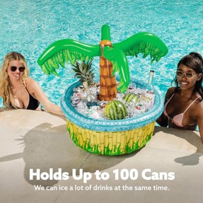 JOYIN 28?Inflatable Palm Tree Cooler, Luau Hawaiian Tropical Beach Themed Party Decorations, Blow Up Palm Trees Cooler Outdoor Party Supplies, Kids Adults Birthday Party Dظor - Image 3