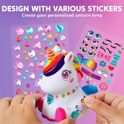 Klever Kits DIY Night Light- Paint Your Own Unicorn Lamp- Arts & Crafts Kit School Activities Art Supplies Painting Kits, Birthday Gifts for Girls Boys Aged 6+ - Image 4