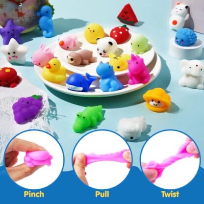 JOYIN Mochi Squishy Toys Set, Random 25 Pack Mini Mochi, Party Favors for Kids, Kawaii Squishy, Stress Relief Toys, Basket Stuffers, Goodie Bags Fillers, Birthday Gifts, Classroom Prizes - Image 2