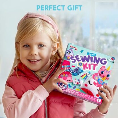 Klever Kits 7 Sewing Projects- My First Felt Sewing Kit- Easy DIY Wildlife Artworks of Unicorn Pillow and Mermaid Card Holder, Gift for Kids Aged 6+ - Image 6