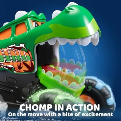 JOYIN 3 Pack Monster Truck Toy - Motion Activated Light-Up Cars for Toddlers - Monster Treads Lightning Wheels - Baby Toy Present - Press & Go Cars for Boys Girls Birthday Gifts Easter Basket Stuffer - Image 4