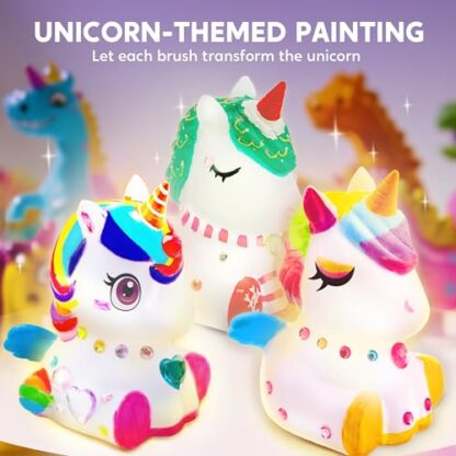 Klever Kits DIY Night Light- Paint Your Own Unicorn Lamp- Arts & Crafts Kit School Activities Art Supplies Painting Kits, Birthday Gifts for Girls Boys Aged 6+ - Image 2