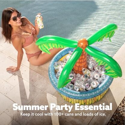 JOYIN 28?Inflatable Palm Tree Cooler, Luau Hawaiian Tropical Beach Themed Party Decorations, Blow Up Palm Trees Cooler Outdoor Party Supplies, Kids Adults Birthday Party Dظor - Image 6