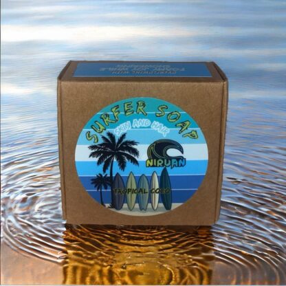 Nirvan Surfer Soap – All-in-One Skin & Hair Bar | Tropical Coconut & Lime Scent | Eco-Friendly, Plastic-Free, Moisturizing & Nourishing | Ideal for Surfers, Travelers & Outdoor Lovers - Image 4